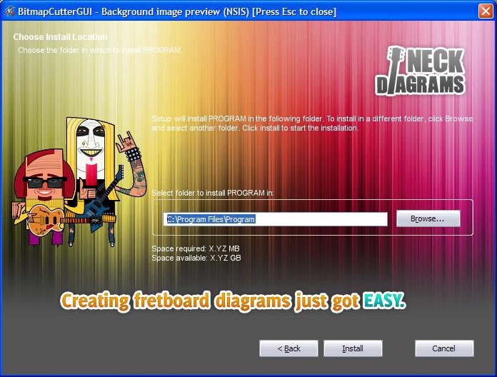 BitmapCutterGUI with preview of NSIS background picture BitmapCutterGUI with preview of NSIS background picture